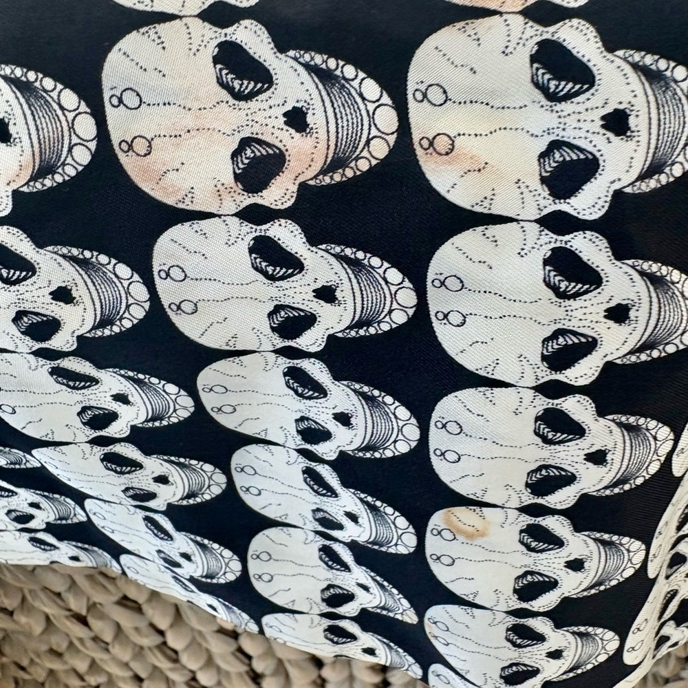 Thomas Wylde Skull Patterned Scarf - Picture 2 of 6